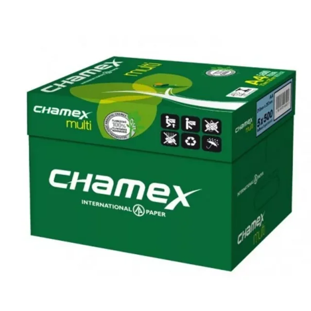 High Quality Chamex Manufacturers OEM 70GSM 75GSM 80GSM 100% Pulp A4 Paper Copier 500 Sheets/Ream - 5 Reams/Box A4 Copy Paper