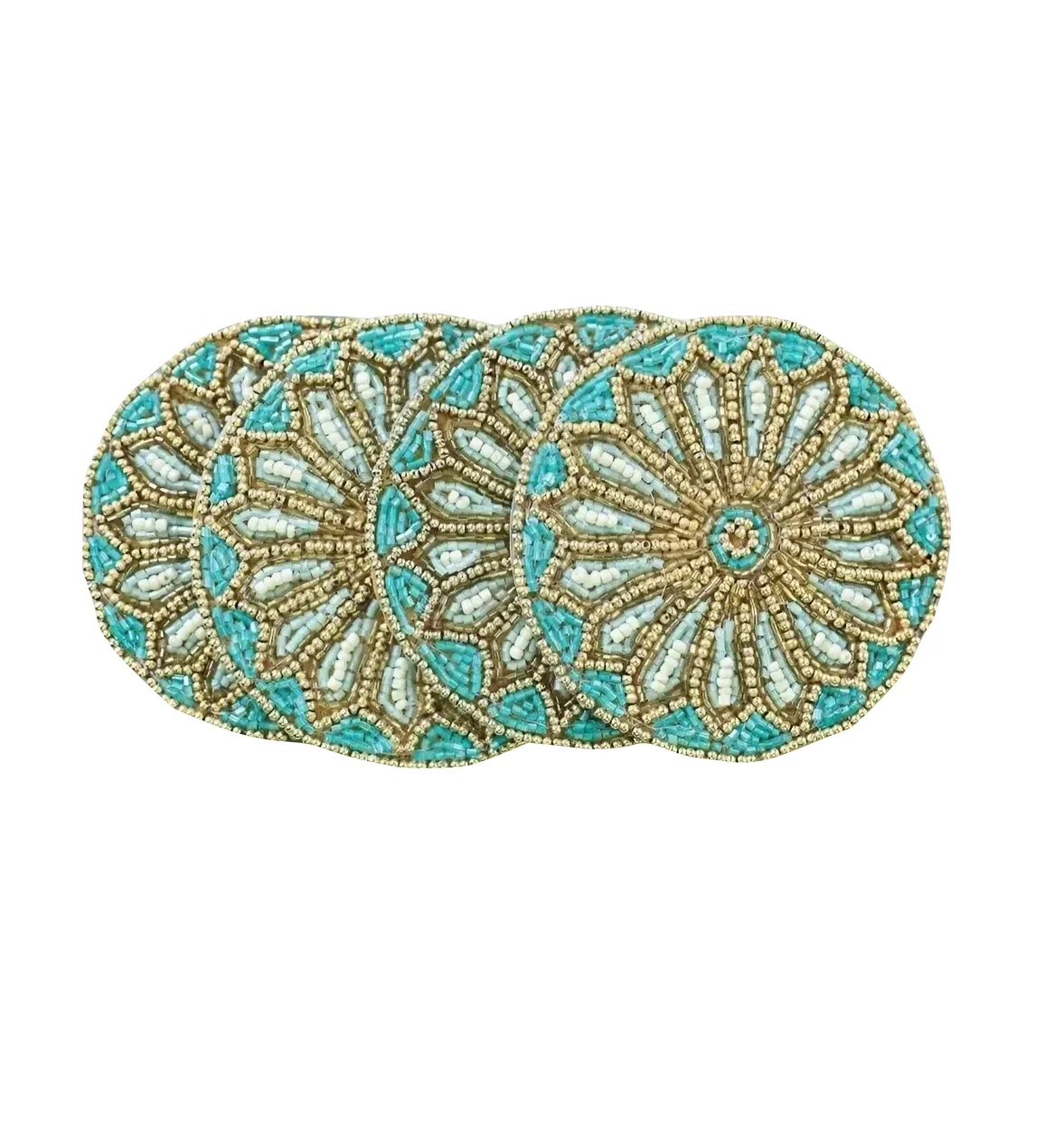 Best Seller Handmade Beads Placemats Set Of 4 Table Decor Beaded