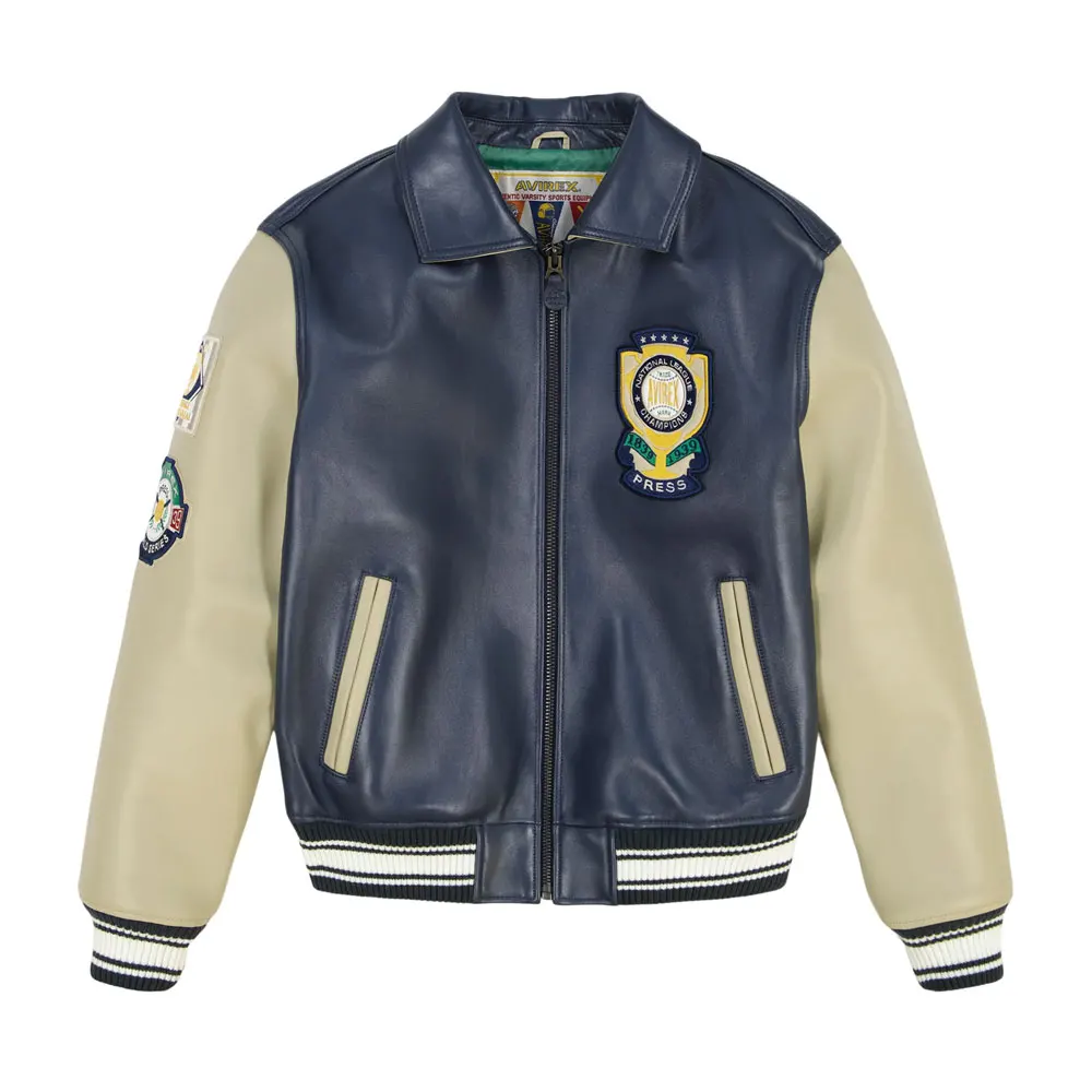 2025 Avirex Men's Real Leather Bomber Jacket - Super Style