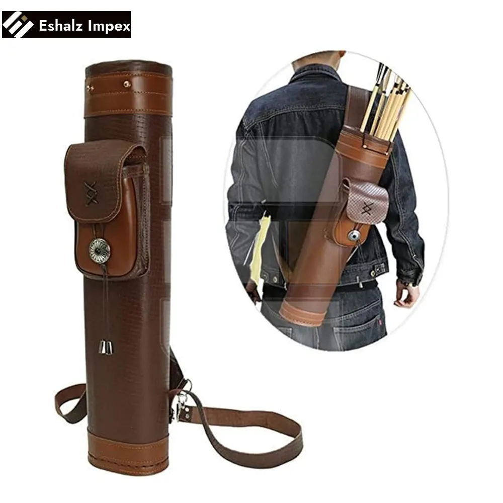 Traditional Handmade Leather Archery Quiver For Hunting Target