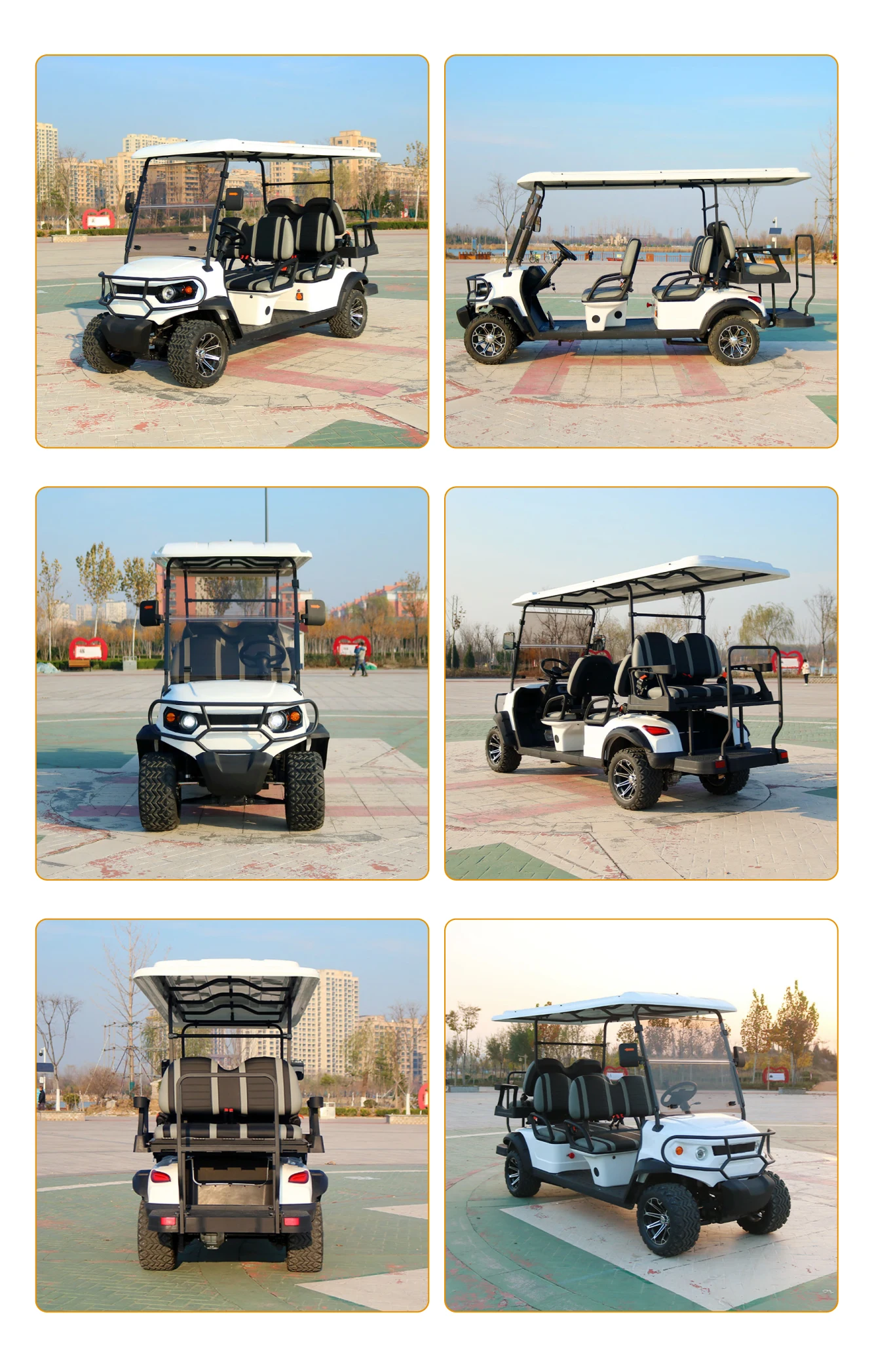 Hot Selling 5kw Farm Utility Offroad Electric 6seater Golf Cart With