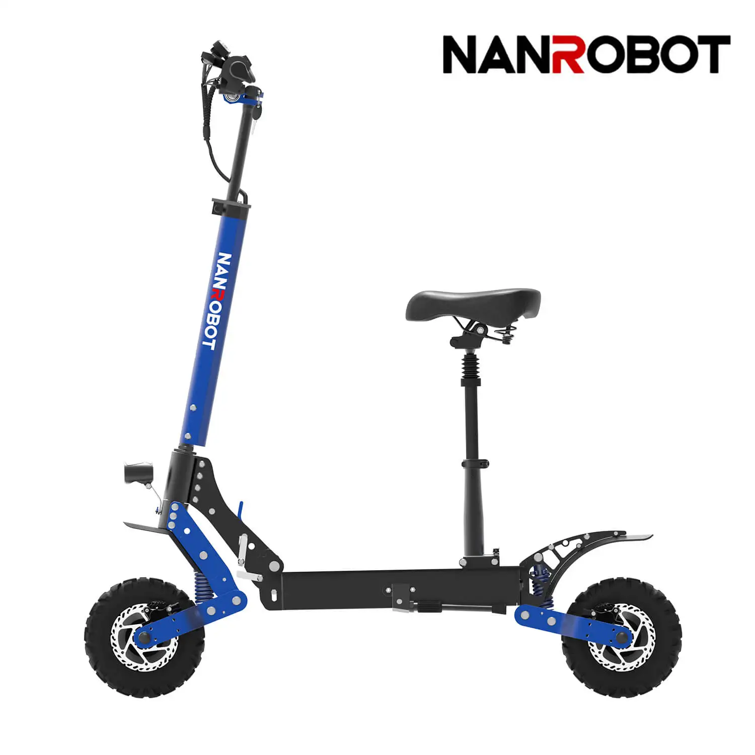 For NANROBOT D4+3.0 Electrical Scooter 10 Inch Tire 1000W Motor Power 50km/h Max Speed 60km Range per Charge 150kg Max Load