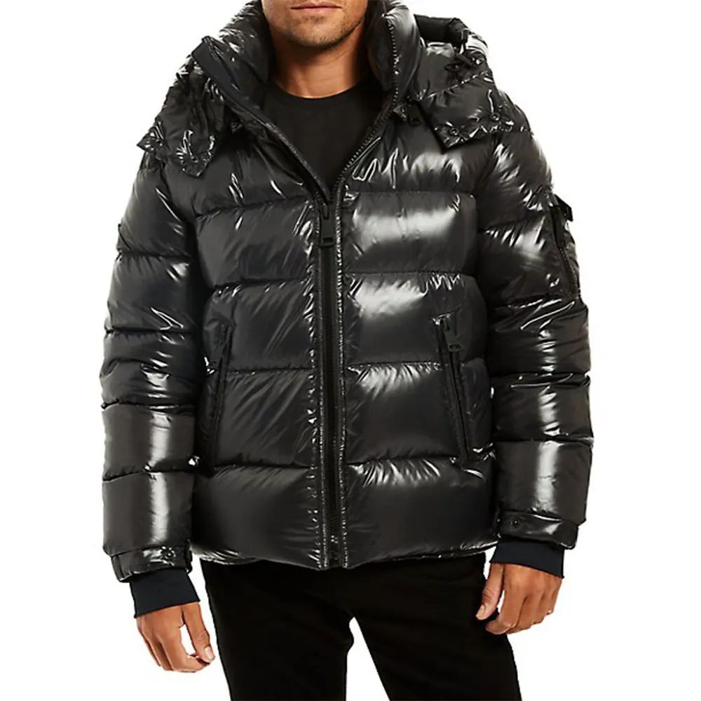 Men Padded Coats Bubble Puffer Jacket With Hood Warm Winter Men Winter ...