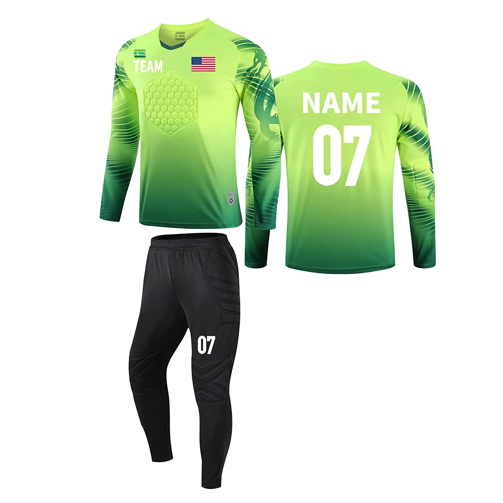 Custom Goalkeeper Jersey Soccer for Adult/Kids Personalized Goalie Jersey  Youth Adults with Name Team Number Logo