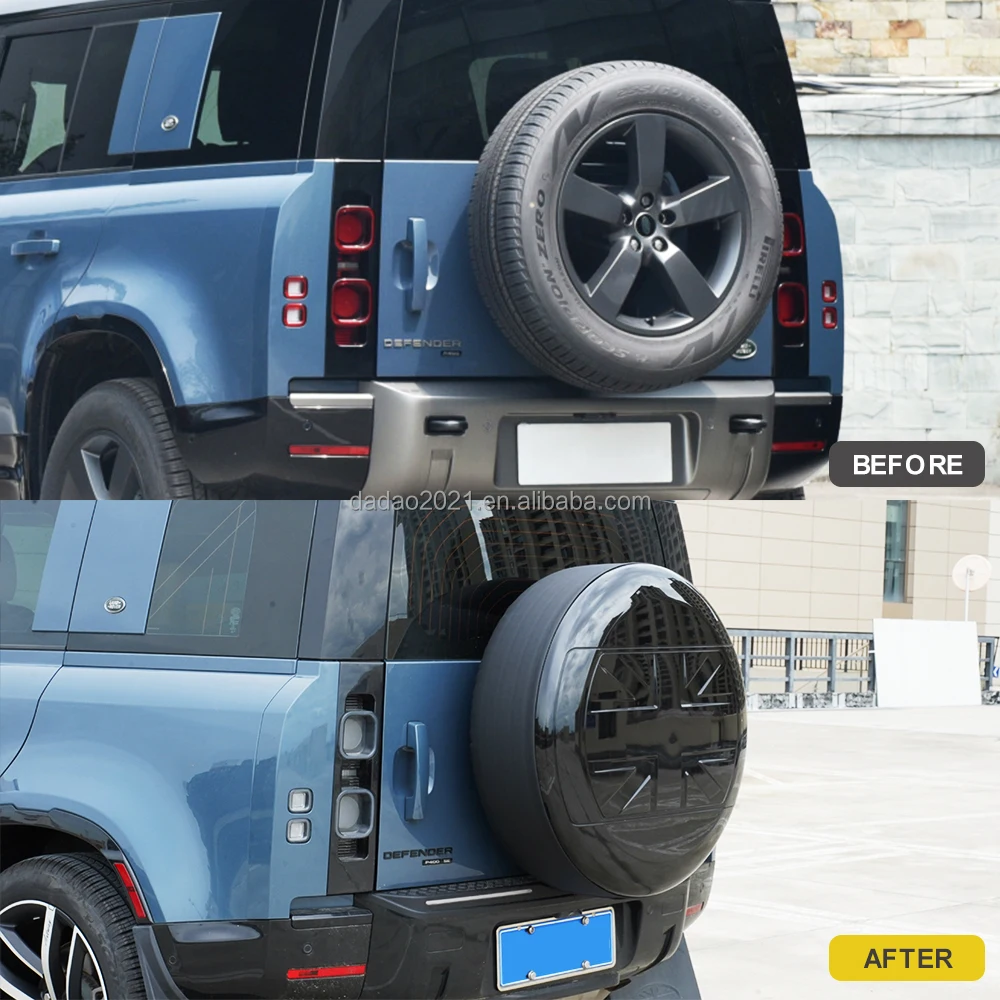 New Design Gloss Black Spare Wheel Cover For Defender Plastic Spare Tire Cover Wheel