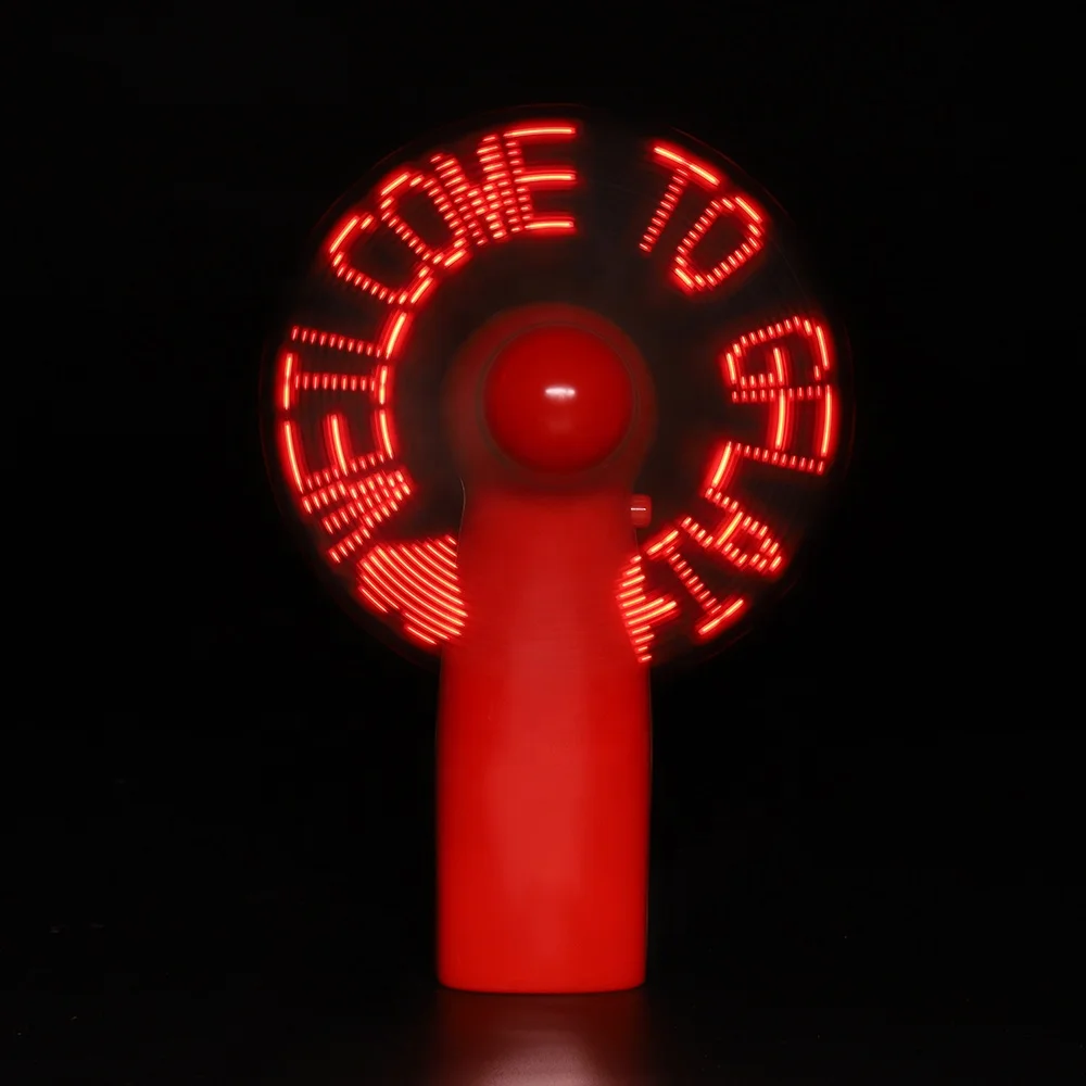 Flashing LED Text Fan Party Decoration | Portable Rechargeable Light up Display for Celebrations & Promotions