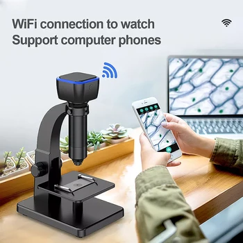Eujgoov Digitale Microscoop Wifi USB Industriële Microscoop 2000X Vergroting Digitaal Vergrootglas voor Onderhoud
