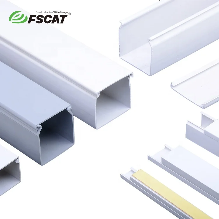 Durable PVC White Telephone Cable Trunking New Design Sealed Solid Type Manufacturer Wiring Ducts Compatible
