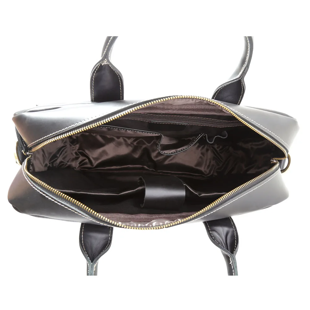 Custom Vintage Business Satchel Crossbody Messenger Laptop Bag Handbag Crazy Horse Leather Briefcase Bag for Men
