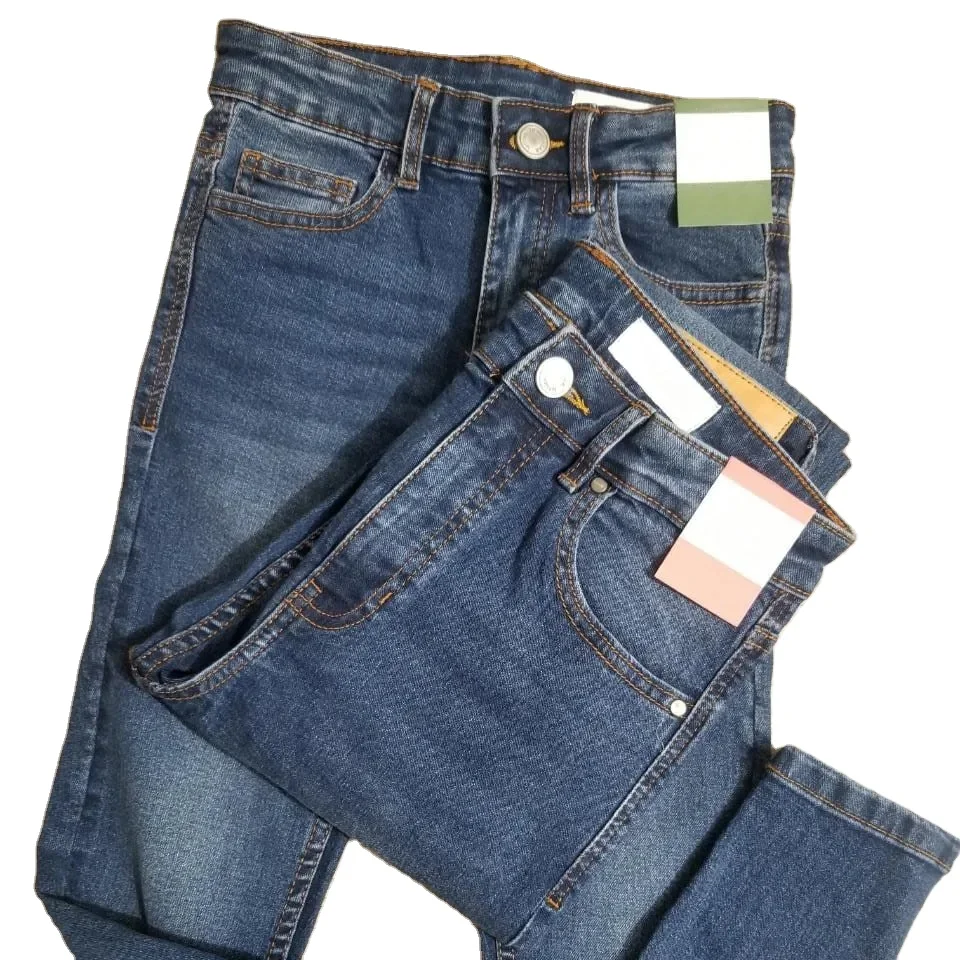 Jeans Boys Summer New Pocket Embroidery Reduced Age Small Straight Leg