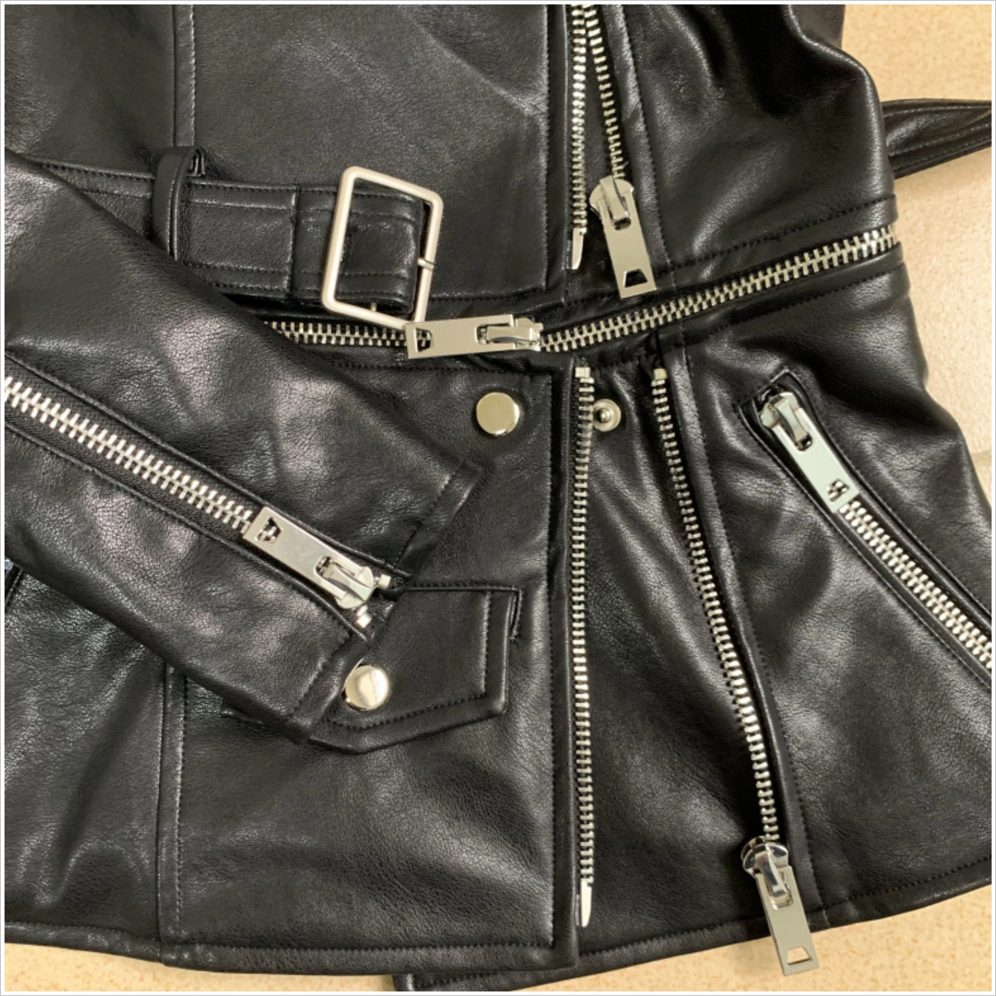 Fashion Woman Short Jacket Slim Streetwear Casual Oversized Solid Zipper Female Outwear Coat Women Motorcycle Leather Jacket - Image 3