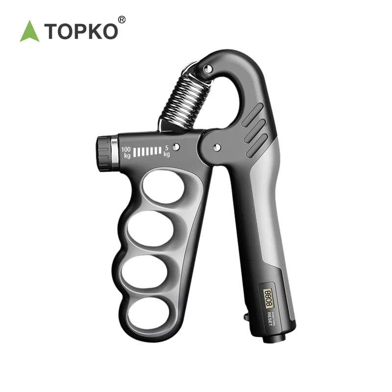 TOPKO High Quality Multi-functional Counting Grip Strength Device with Counter Gripper Strengthener Hand Finger Exerciser