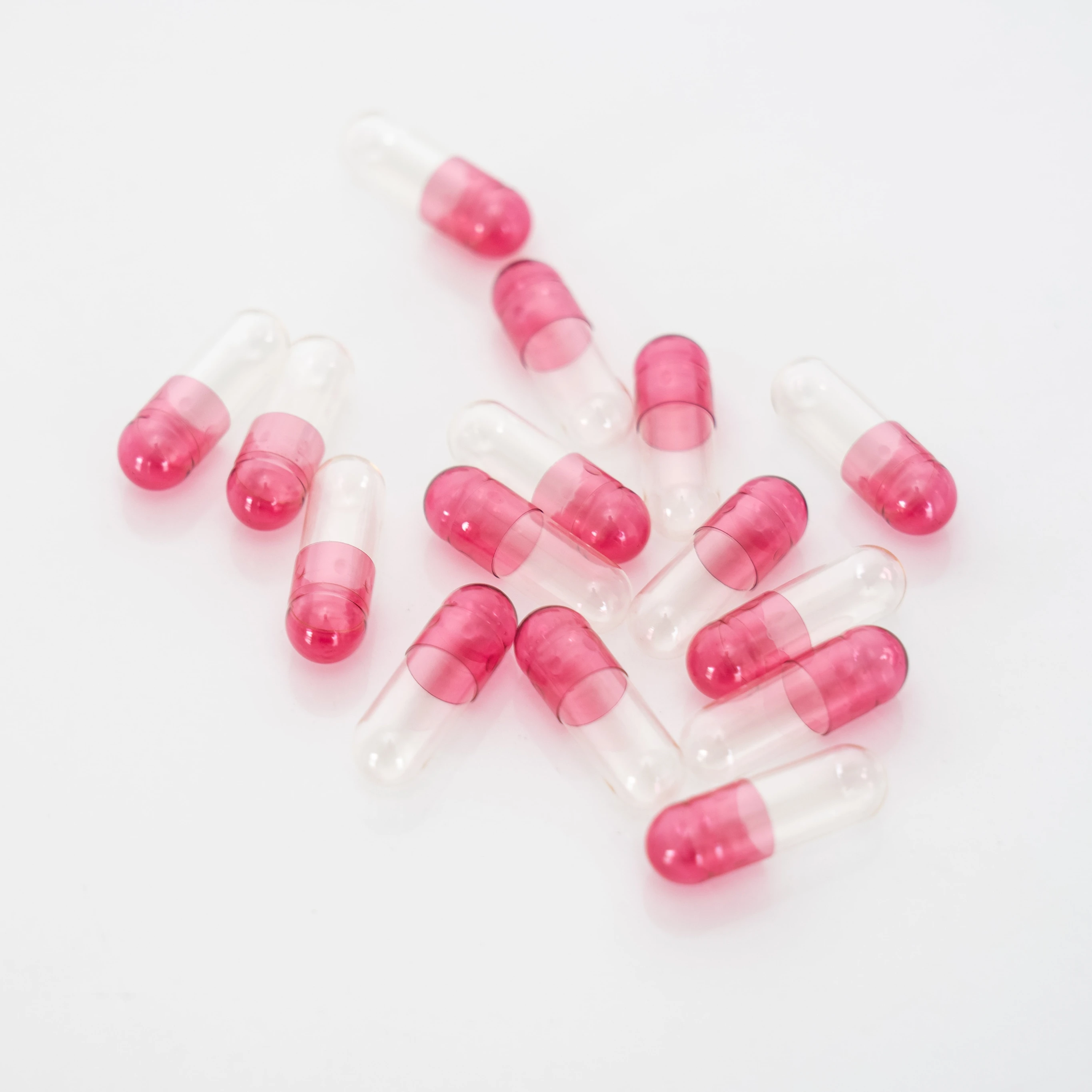 Size 0 Red Transparent China Medical Herbs Empty Capsule Gelatin Halal Certificated for Vegatarian Zhongya Caps