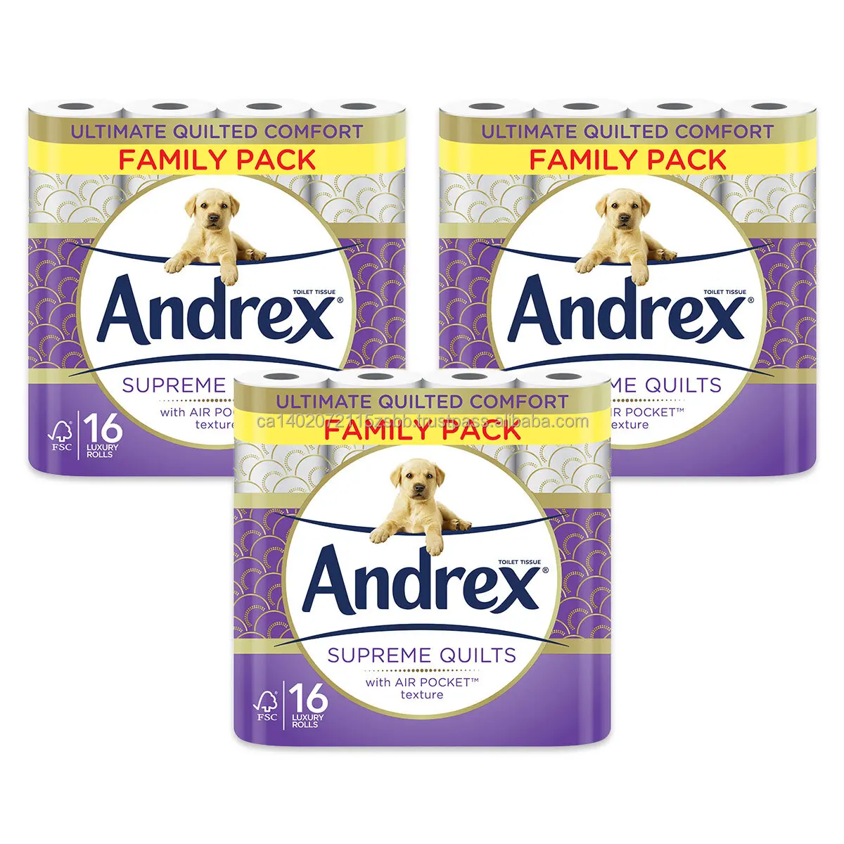 Andrex Quilts Quilted Toilet Paper 36 Toilet Roll Pack 25 Thicker