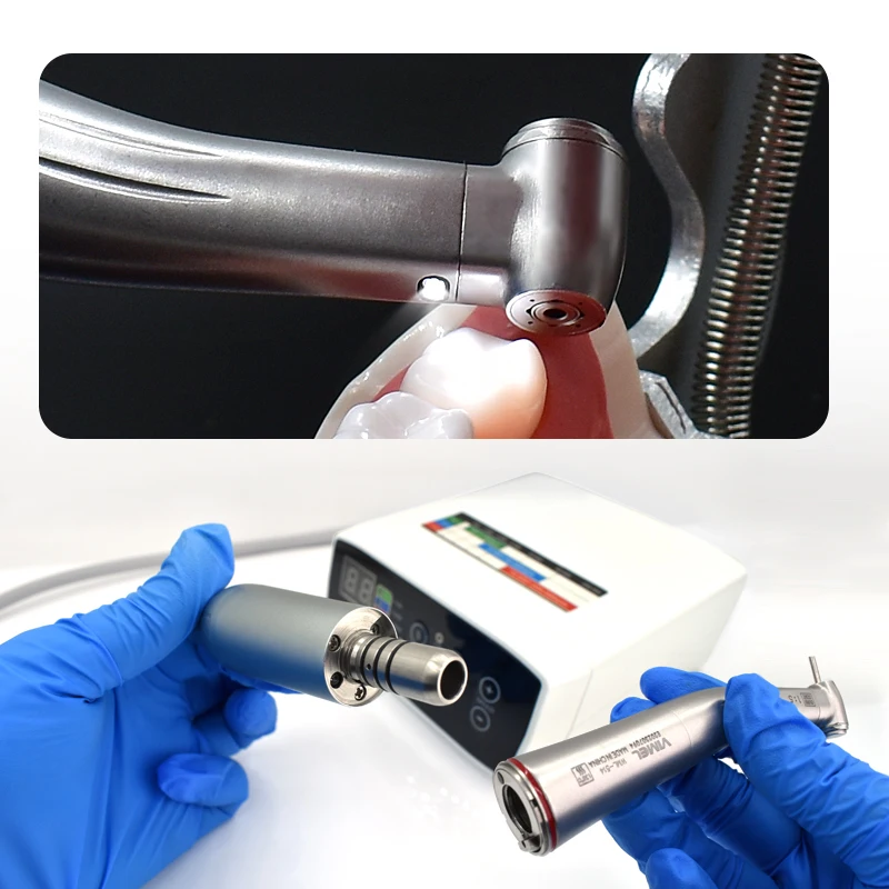 Dental LED Electric Micromotor With 1:1 & 1:5 Fiber Optic Handpiece - Lab Practice