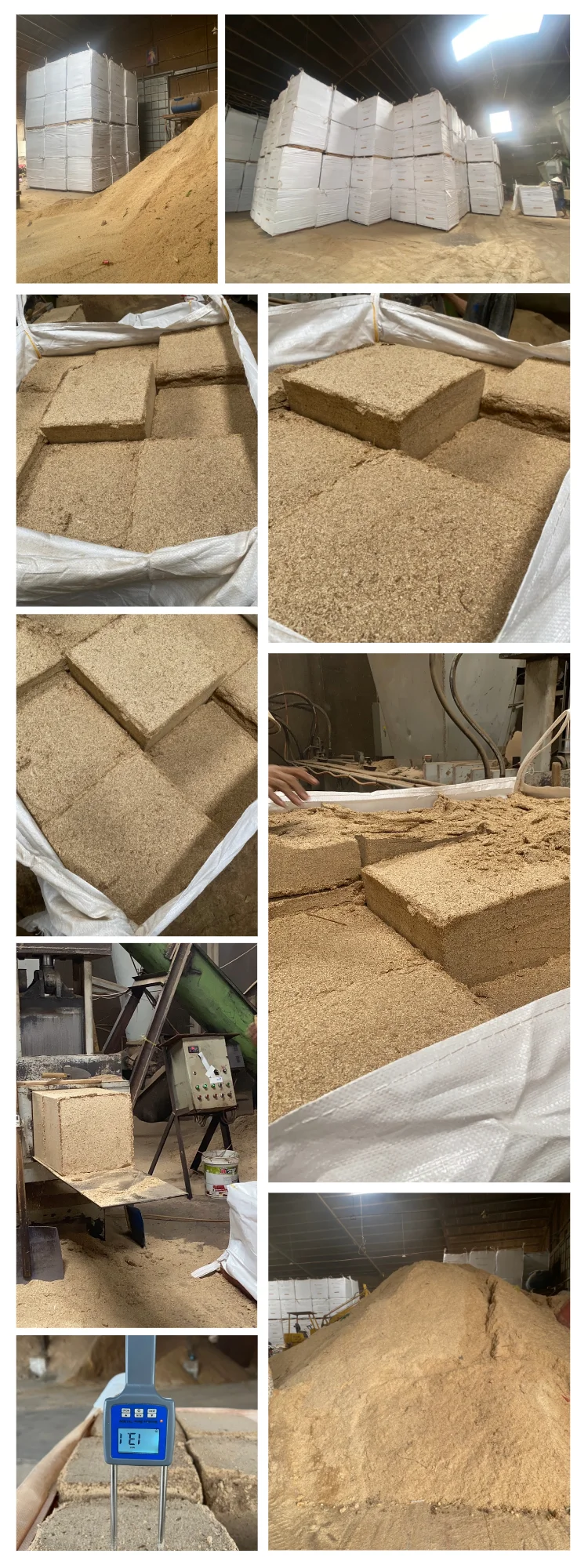 Pine Wood Sawdust Block 20kg For Animal Bedding Packing 600kg/jumbo