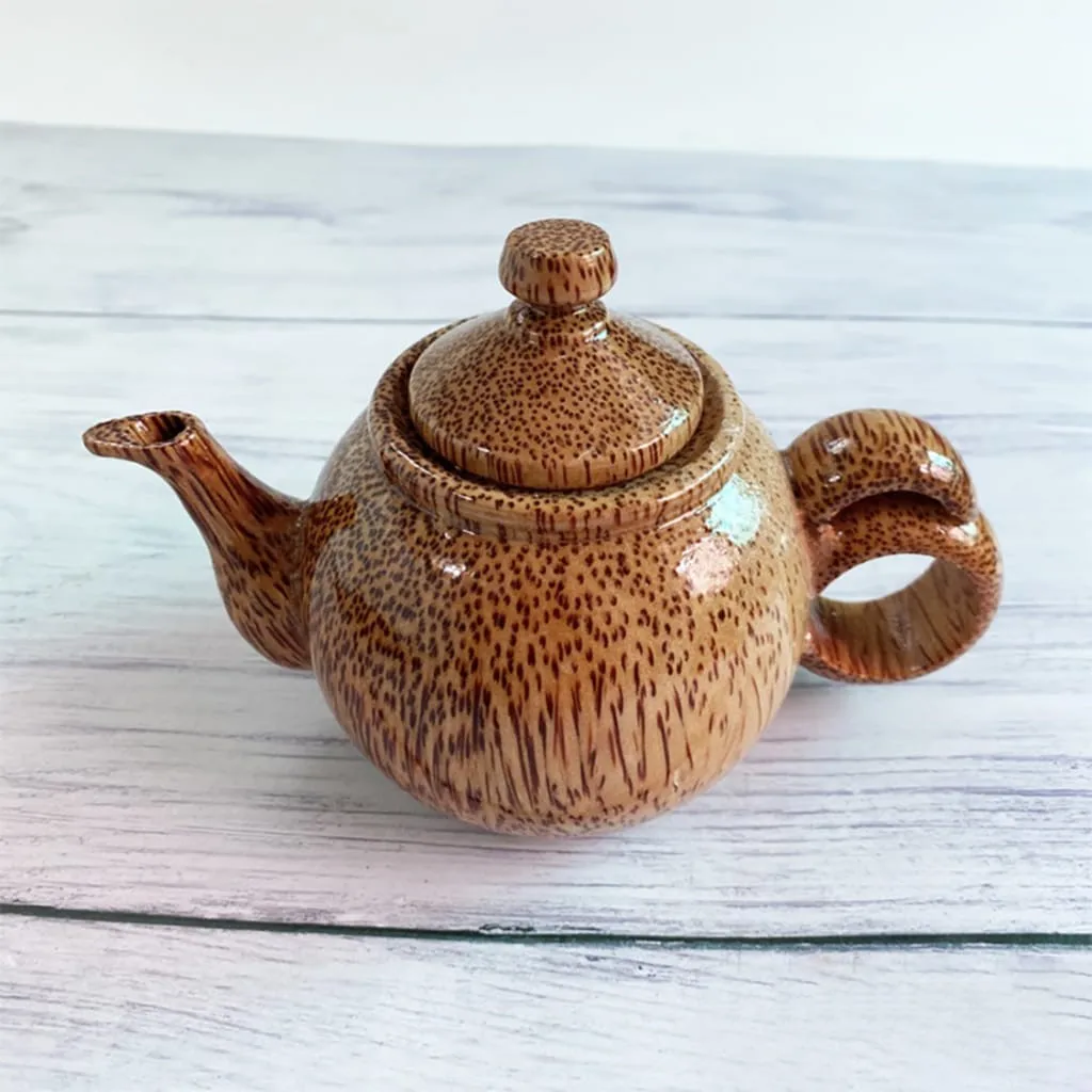 Vietnamese Tea Set - Eco-Friendly Coconut Wood Teapot & Cups