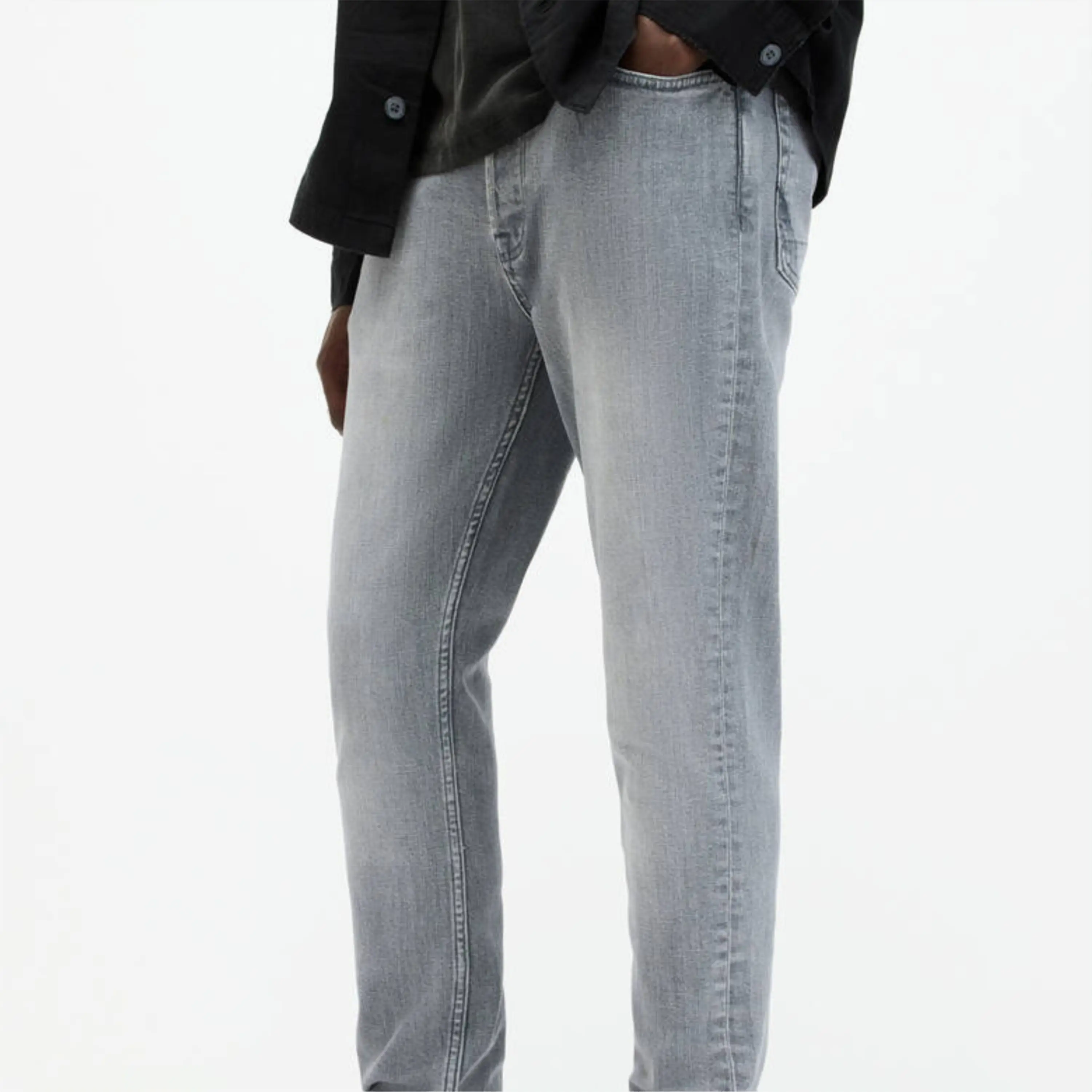 OEM Custom Manufacturer New Fashion Design Men Jeans Wholesale Mens High  Quality Brand Ripped Black Denim Jean