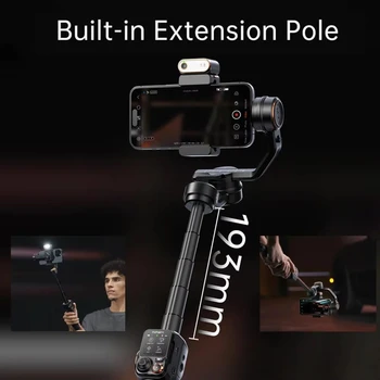 Hohem M7 Cell Phone Gimbal Stabilizer 3-axis Anti-Shake Stands Extendable Selfie Stick for Live Vlog detail image