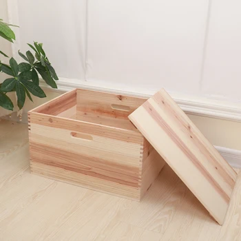 売れ筋スペイン杉ウッドハンパーギフトボックス木製収納クレート