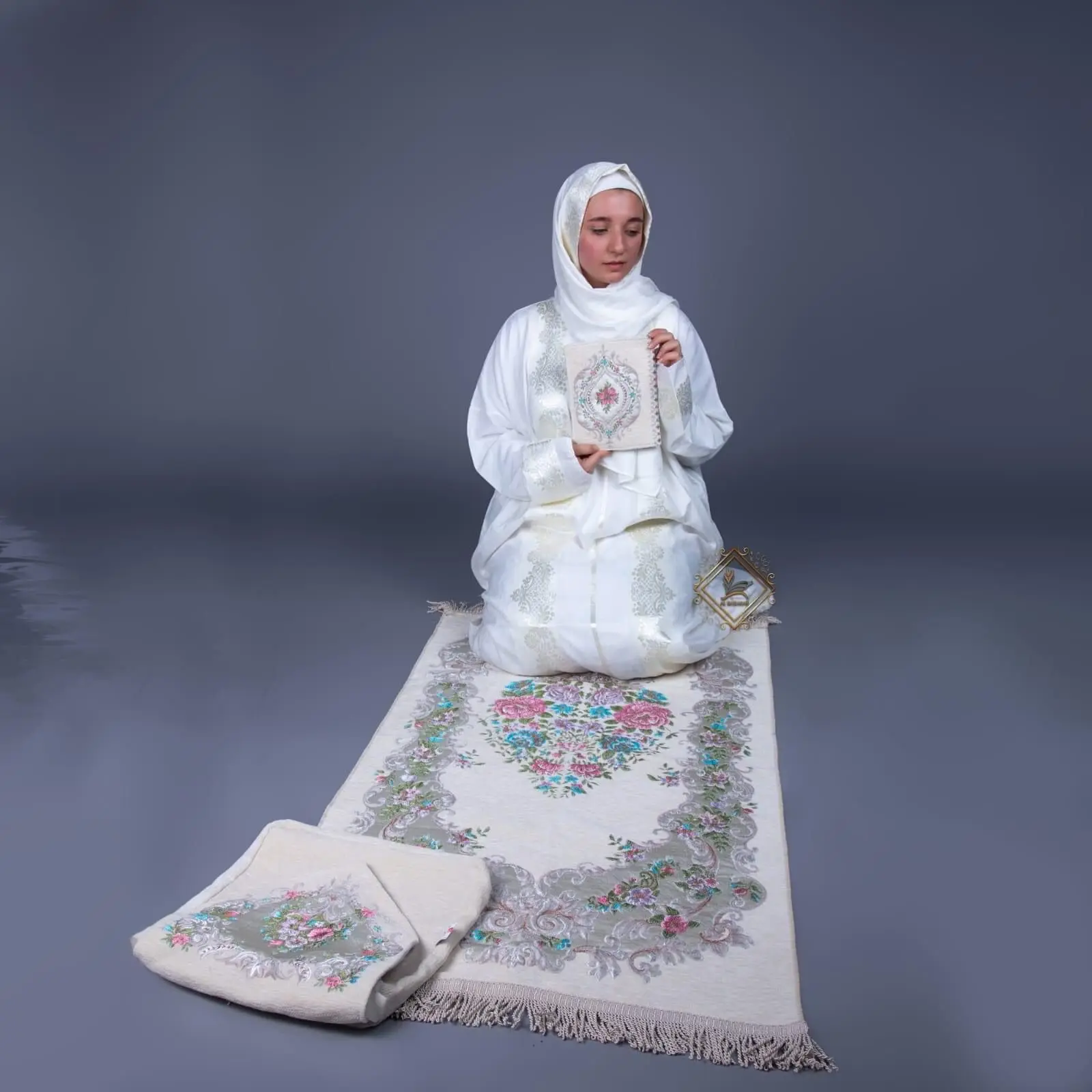 Women's Adults Casual Prayer Dress Set Islamic Abaya Caftan Muslim Viscose Material Modest Muslimah Styling Eid Ramadan Wedding