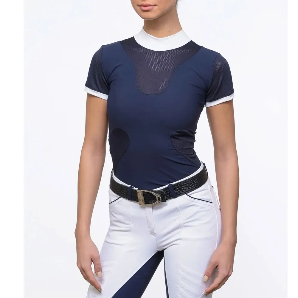 2024 Women Equestrian Clothing Shirt Short Sleeve Horse Riding Shirts   Aa0e43a7c46ed45f3ad2d166781895abb7 