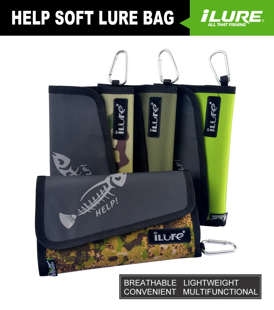Help! Series Soft Lure Bag Multifunctional Waterproof Nylon Fishing