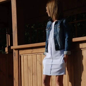 Summer Eco-Friendly Woven Slim Mini Dress with Button Pockets Long Sleeves Mini Tunic Dress Casual Elegant One Piece