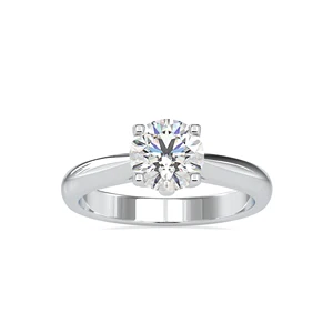 High Quality 1.00 Carat Lab-Grown Round Cut Diamond Engagement Wedding Ring  White Gold Factory original Round eternity vermeil