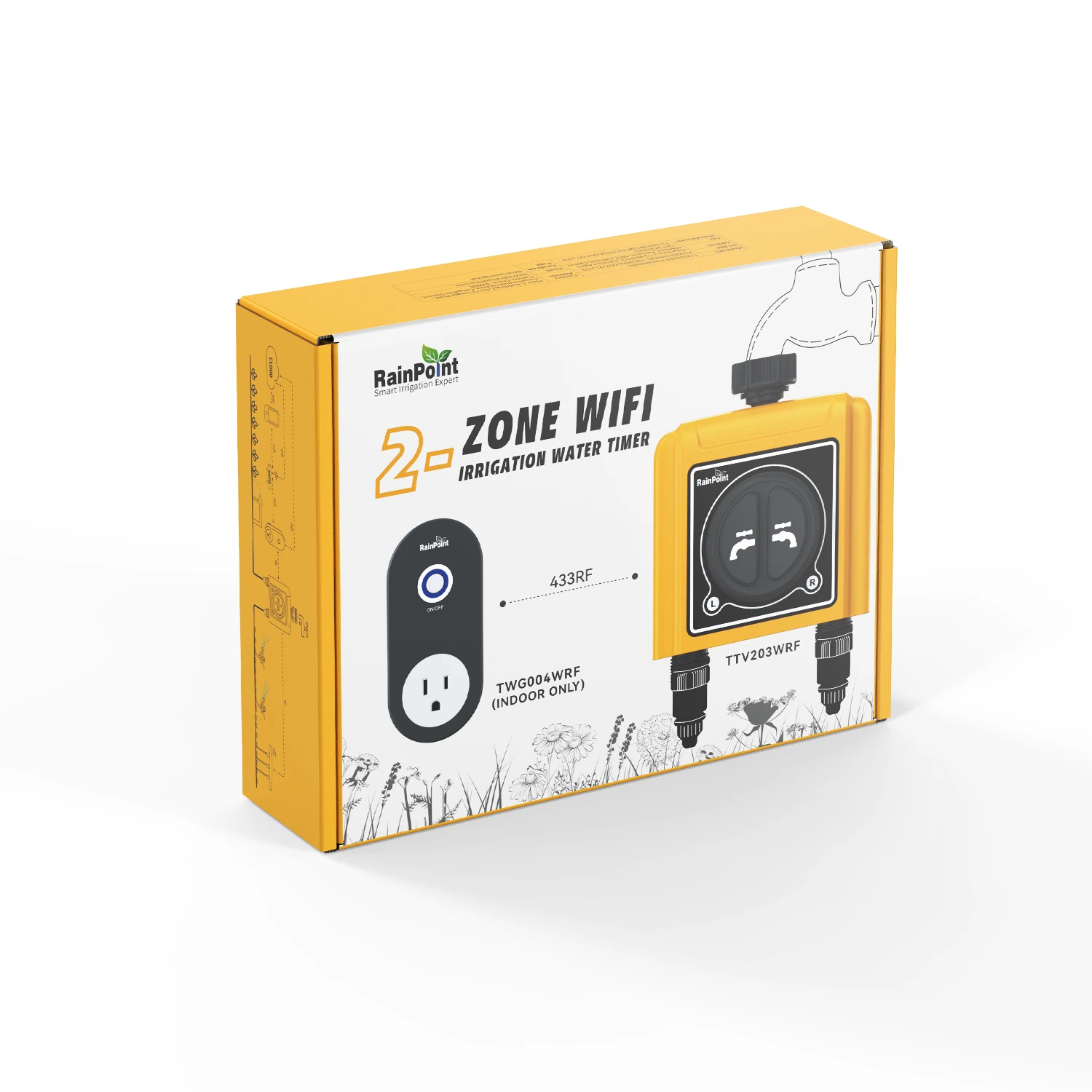 Таймеры для садового орошения RainPoint Wifi Smart Tuya беспроводные таймеры сада с 2