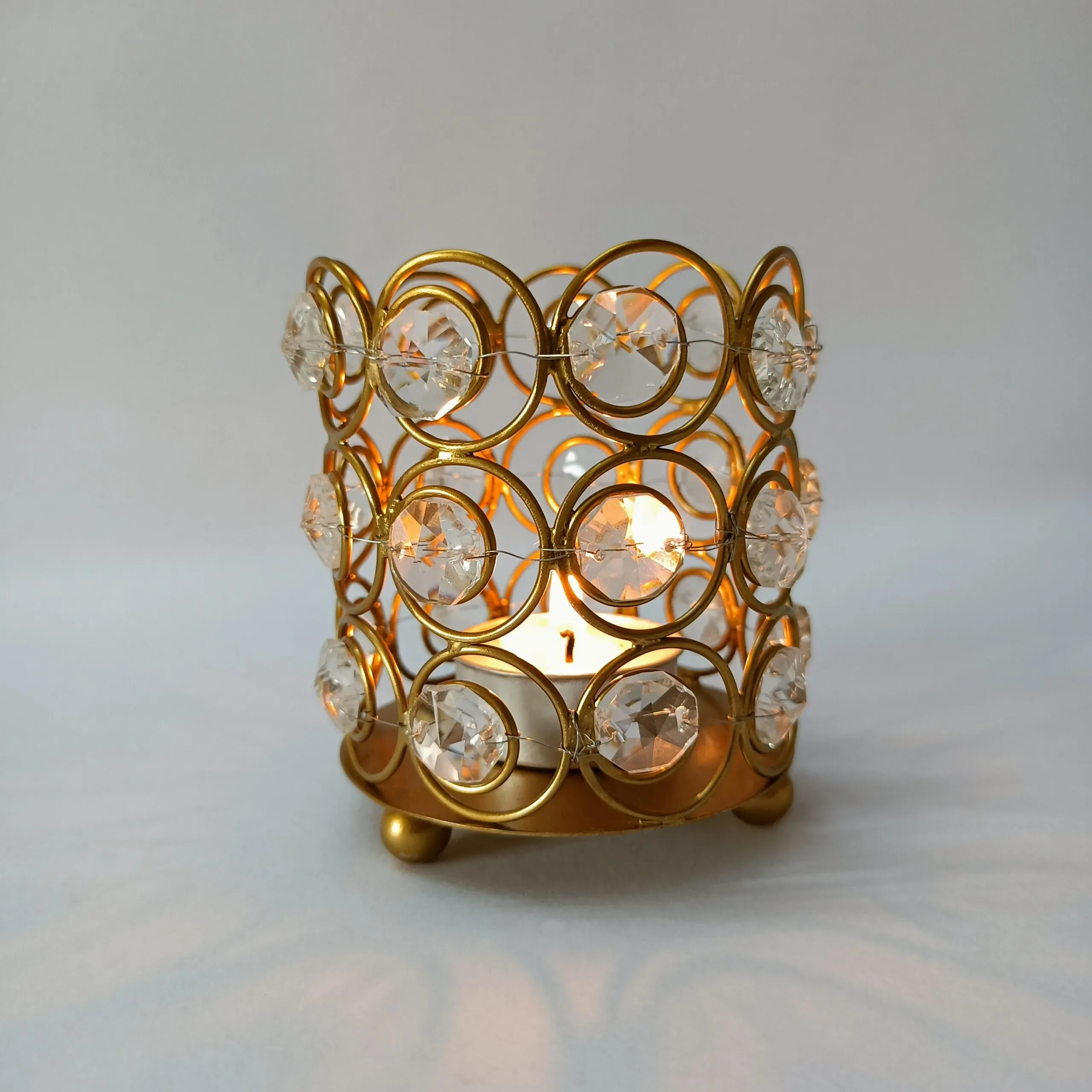 Crystal Candle Votive Table Top Centerpiece For Events And Weddings