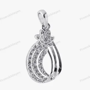 Customized Floral Shape Diamond Pendant Best Premium Quality Jewelry Manufacturer From India At Affordable Low Price For Women