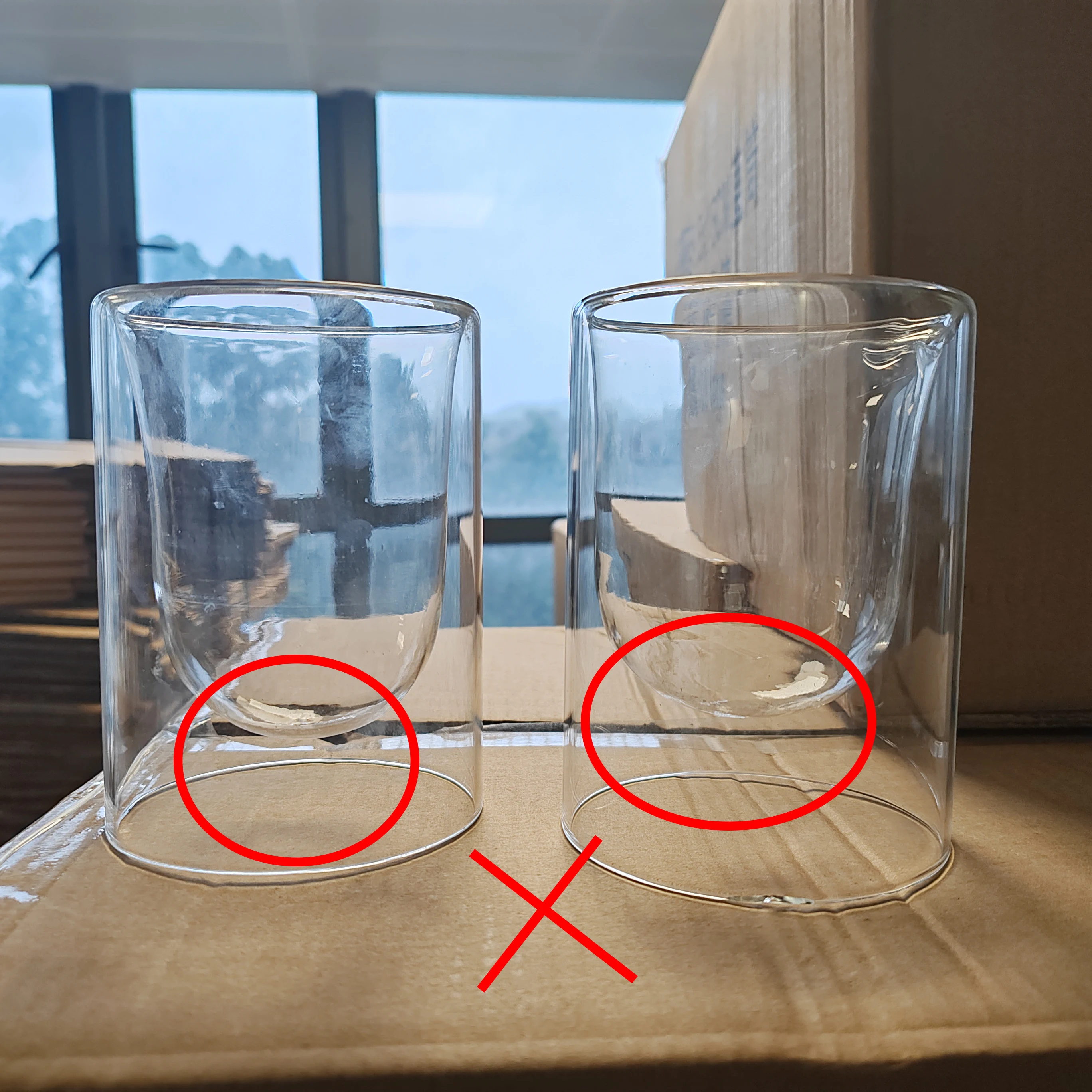 Home Decorative Colorful Hand Blown Scented Candle Vessels Double Wall