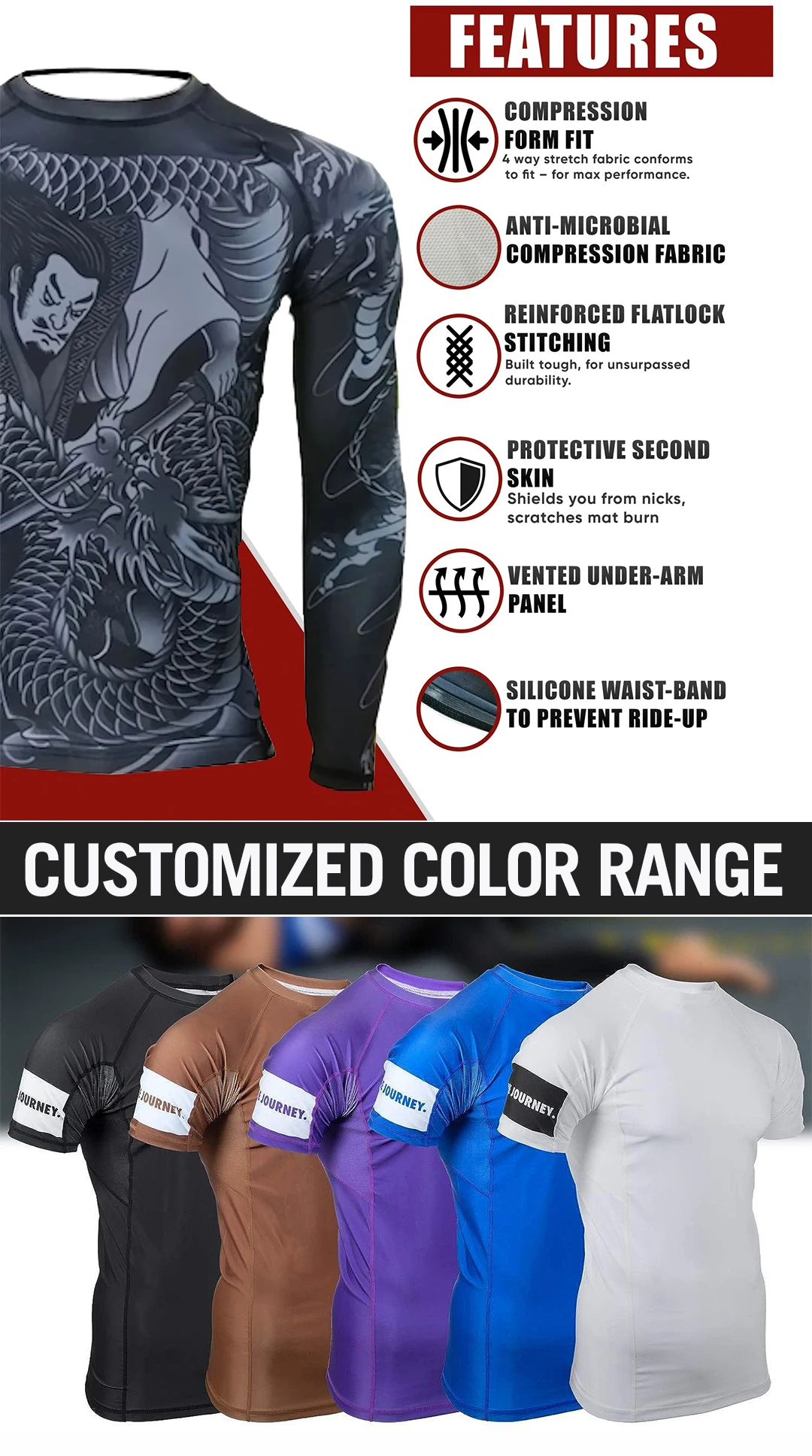 Design Your Own Sublimated Rash Guard Mma Wholesale Custom Printed Rash ...