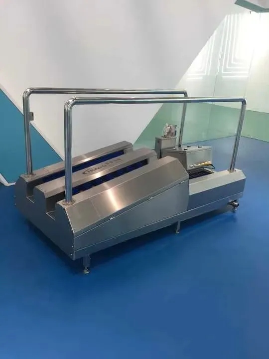Stainless steel handheld boot washing machine designed to industrial hygiene standards