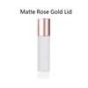 Frosted bottle + Matte rose gold cap