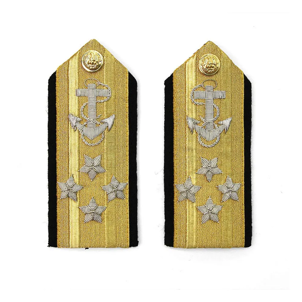 New Arrival Customized Size Uniform Shoulder Boards Epaulets Ceremonial Uniform Pilot Shoulder Ranks