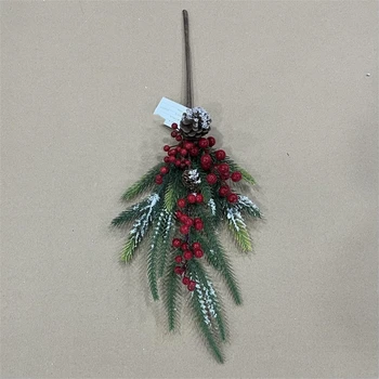 Bestselling Products Assorted Pine Eucalyptus Pine Cone Frosted Red Berry Picks Christmas Floral Picks