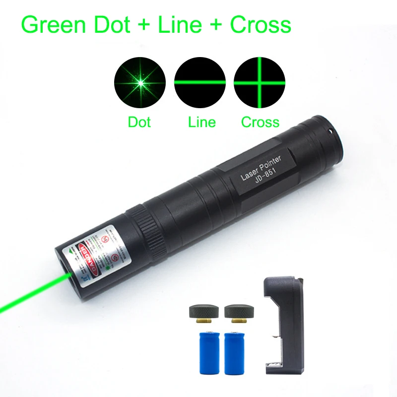 Line Laser Pointer Rechargeable Red Green Laser Pointer for Training Teaching Engineering Level Locator Cross Laser Pointer