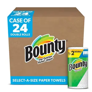 Bounty 16-Family Rolls Quick Size White 2-Ply Paper Towels Washable Kitchen and Toilet Tissue 40 Regular Rolls"