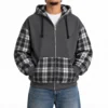Charcoal and grey plaid