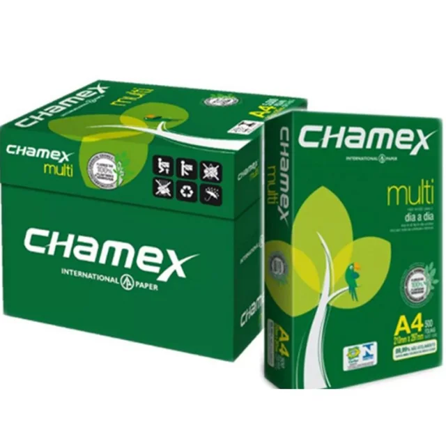 High Quality Chamex Manufacturers OEM 70GSM 75GSM 80GSM 100% Pulp A4 Paper Copier 500 Sheets/Ream - 5 Reams/Box A4 Copy Paper