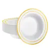 White with Gold Rim