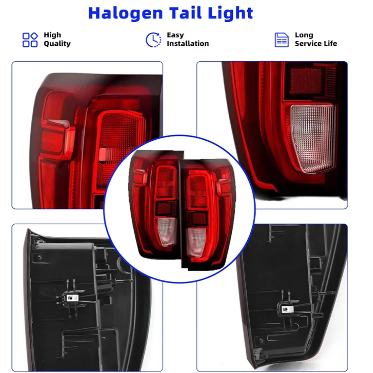High Quality Rear Tail Light Assembly Halogen Type for 2019-2023 GMC Sierra 1500 2500HD 3500HD 84968736 84968737