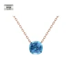 Collana con piccolo pendente in argento S925 placcato in oro rosa 18k
