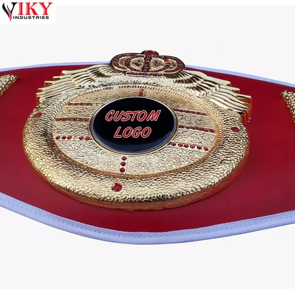 Custom Logo Boxing Championship Belt Wbc Wbo Martial Art/MMA Kick Boxing Championship Metal Plates Belt by VIKY INDUSTRIES