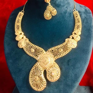 Copper Vintage Imitation Jewelry Set Includes Necklace and Earrings Direct Indian Manufacturer