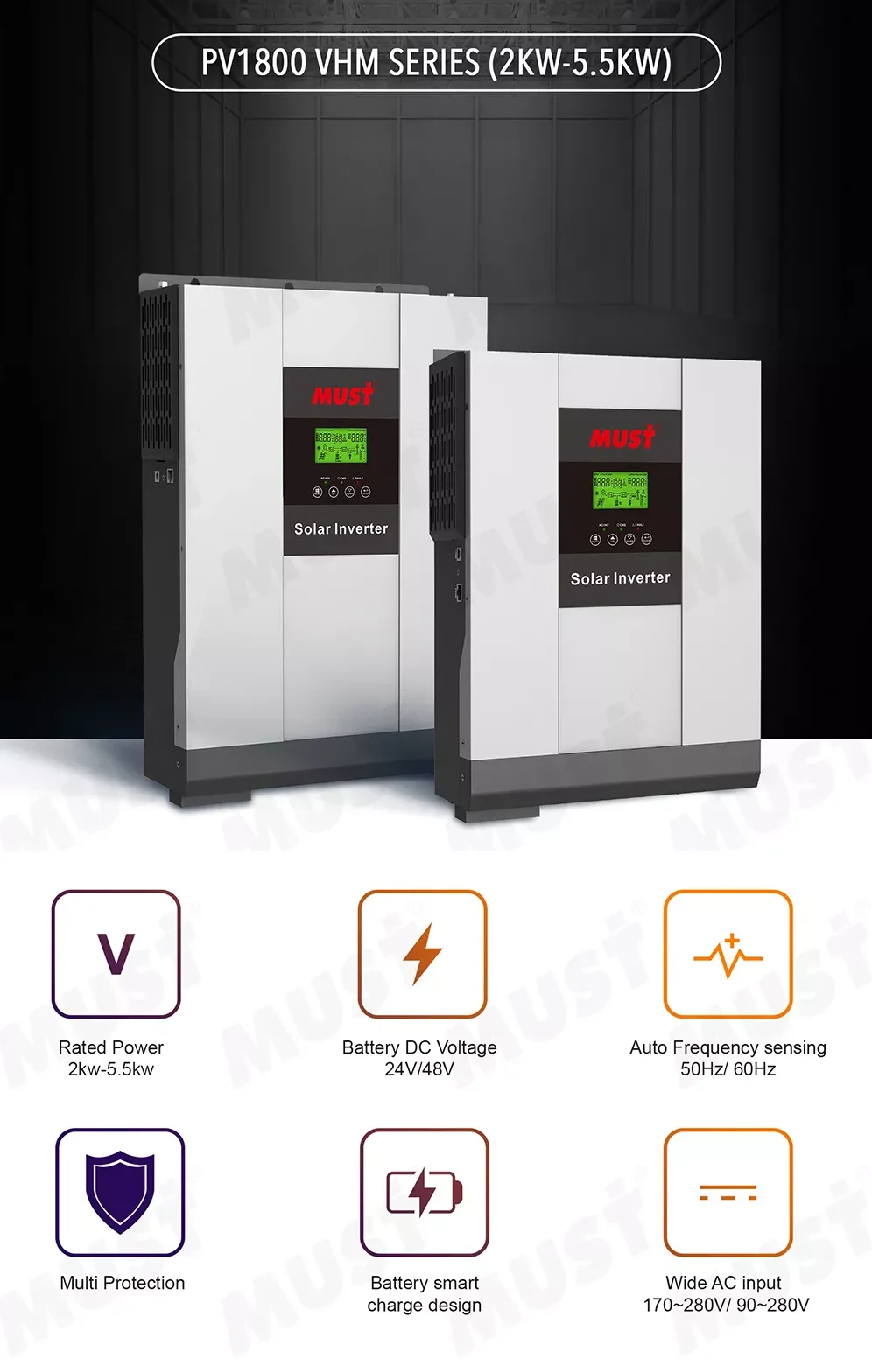 1kva 2kva 3kva 4kva 5kva Hybrid Solar Inverter Off Grid Solar Inverter ...