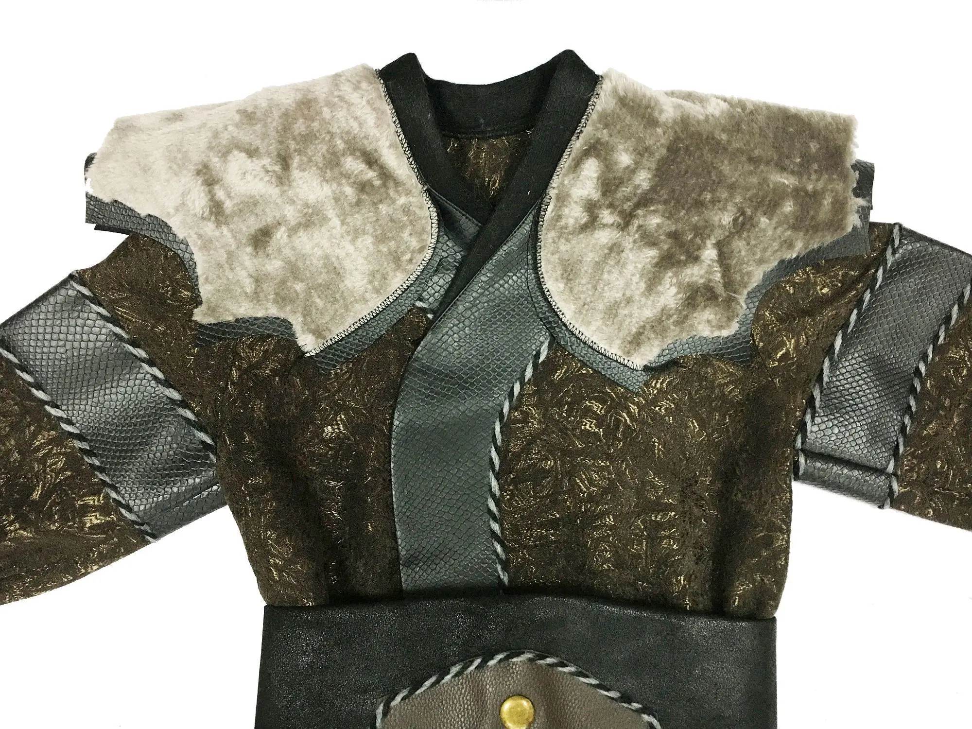 Traditional Ertugrul Gazi Kids Handmade Leather Alp Costume - Unisex Cotton  Outfit for New Year Celebrations in Turkey