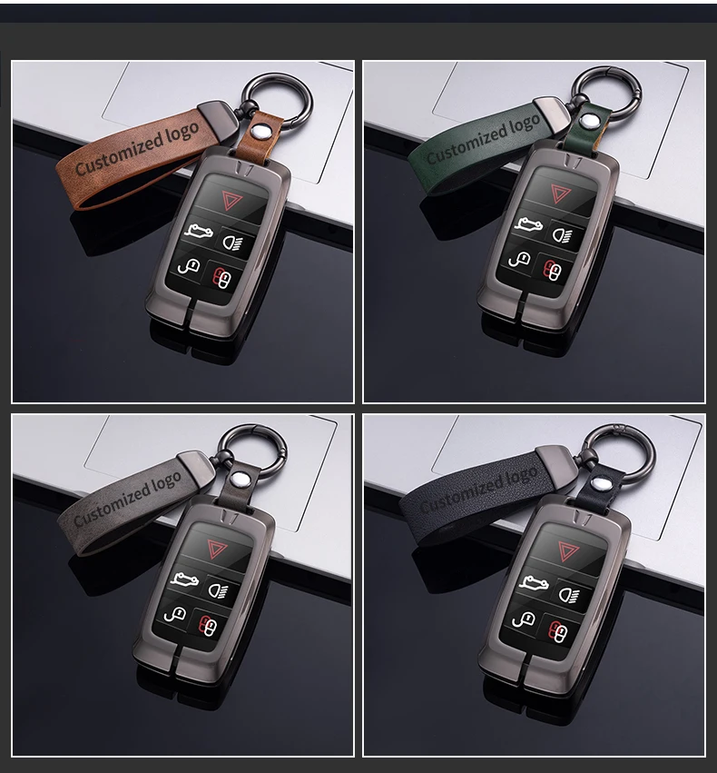 Car Key Case Full Cover for Jaguar XJ XK XKR XJL E-Pace F-Pace F-Type A9 A8 X8 XE XEL XF XFL C-X16 Guitar Keychain Accessories